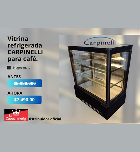 Vitrina refrigerada CARPINELLI para café - Negro mate